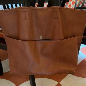Elliott Lucca Two-Tone Leather Shoulder/Tote Bag